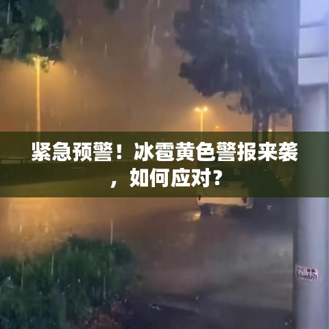 紧急预警！冰雹黄色警报来袭，如何应对？