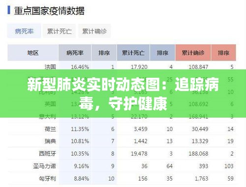 新型肺炎实时动态图：追踪病毒，守护健康