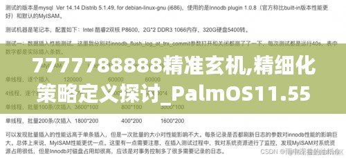 7777788888精准玄机,精细化策略定义探讨_PalmOS11.557