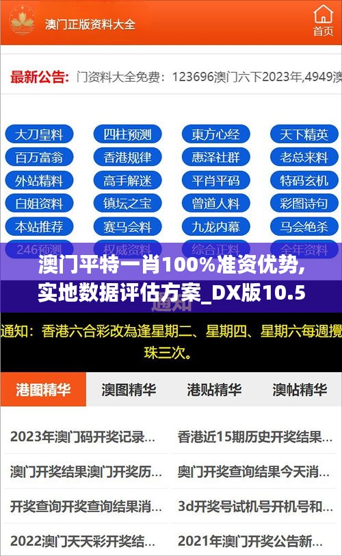 澳门平特一肖100%准资优势,实地数据评估方案_DX版10.530