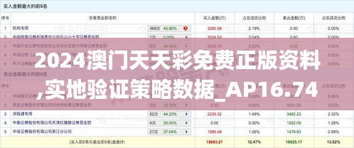 2024澳门天天彩免费正版资料,实地验证策略数据_AP16.744