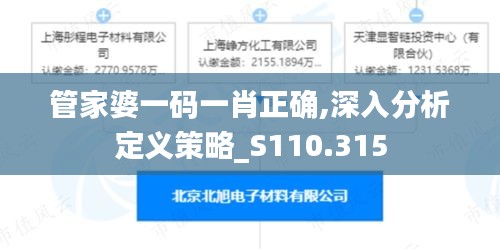 管家婆一码一肖正确,深入分析定义策略_S110.315