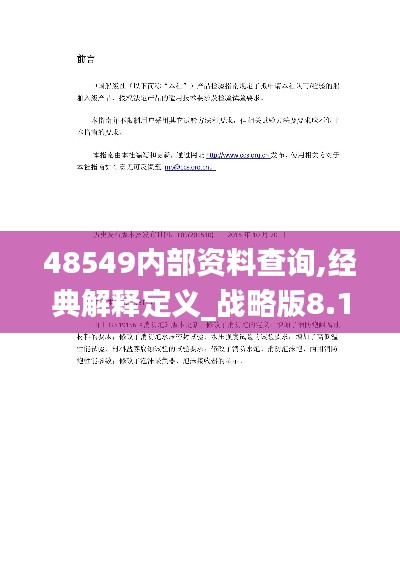 48549内部资料查询,经典解释定义_战略版8.183