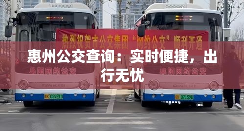 惠州公交查询：实时便捷，出行无忧