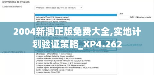 2004新澳正版免费大全,实地计划验证策略_XP4.262