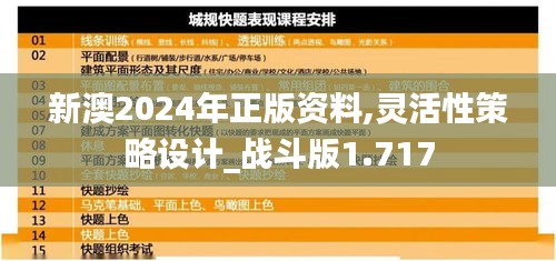 新澳2024年正版资料,灵活性策略设计_战斗版1.717