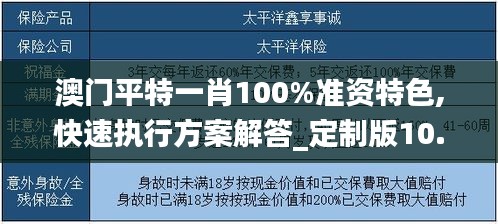 澳门平特一肖100%准资特色,快速执行方案解答_定制版10.620