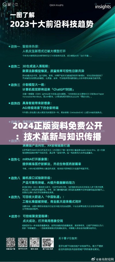 2024正版资料免费公开：技术革新与知识传播的结合