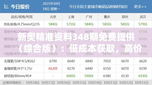 新奥精准资料348期免费提供（综合版）：低成本获取，高价值回报