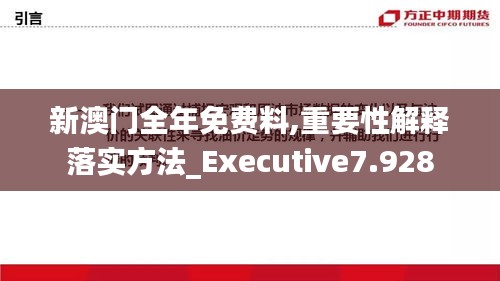 新澳门全年免费料,重要性解释落实方法_Executive7.928