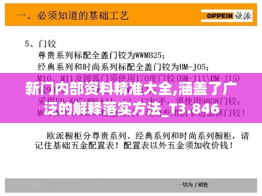 新门内部资料精准大全,涵盖了广泛的解释落实方法_T3.846