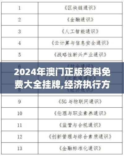 2024年澳门正版资料免费大全挂牌,经济执行方案分析_精装款10.909