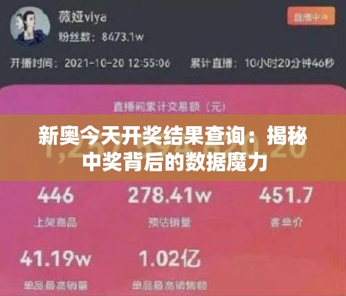 新奥今天开奖结果查询：揭秘中奖背后的数据魔力