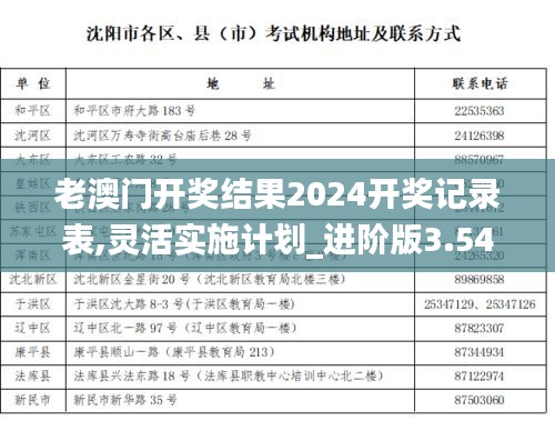 老澳门开奖结果2024开奖记录表,灵活实施计划_进阶版3.545