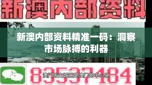 新澳内部资料精准一码：洞察市场脉搏的利器