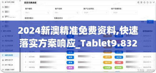 2024新澳精准免费资料,快速落实方案响应_Tablet9.832