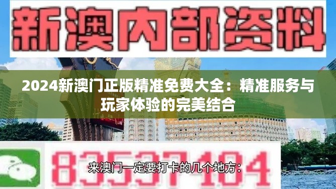 2024新澳门正版精准免费大全：精准服务与玩家体验的完美结合