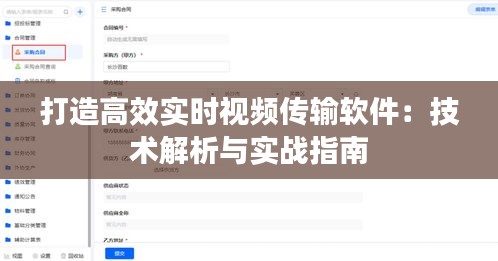 打造高效实时视频传输软件：技术解析与实战指南