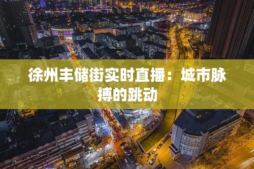 徐州丰储街实时直播：城市脉搏的跳动