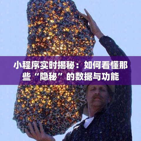 小程序实时揭秘：如何看懂那些“隐秘”的数据与功能