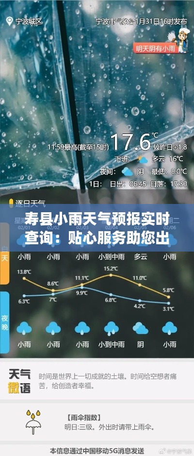 寿县小雨天气预报实时查询：贴心服务助您出行无忧