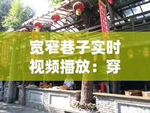 宽窄巷子实时视频播放：穿越时空的成都街头风情