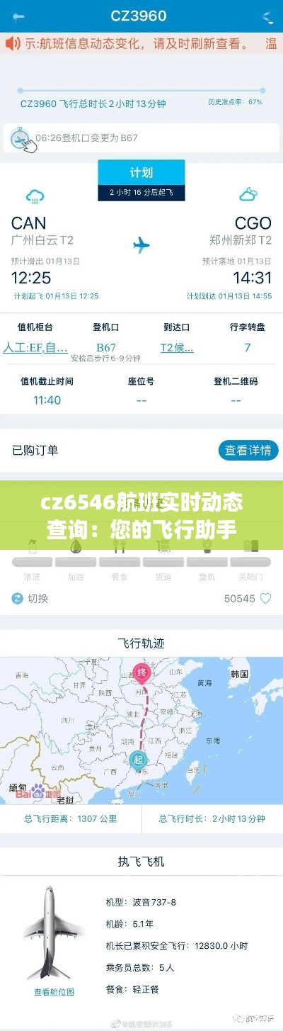 cz6546航班实时动态查询：您的飞行助手