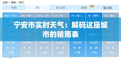 宁安市实时天气：解码这座城市的晴雨表