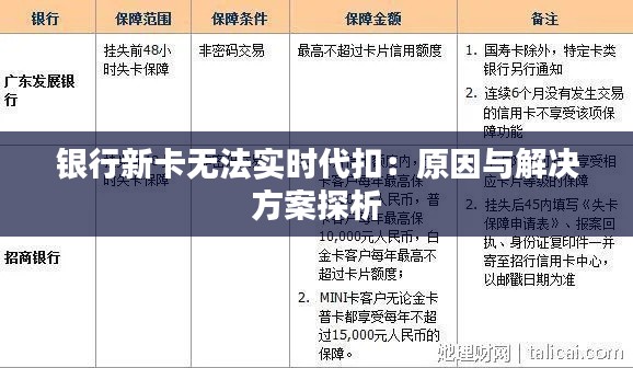 银行新卡无法实时代扣：原因与解决方案探析