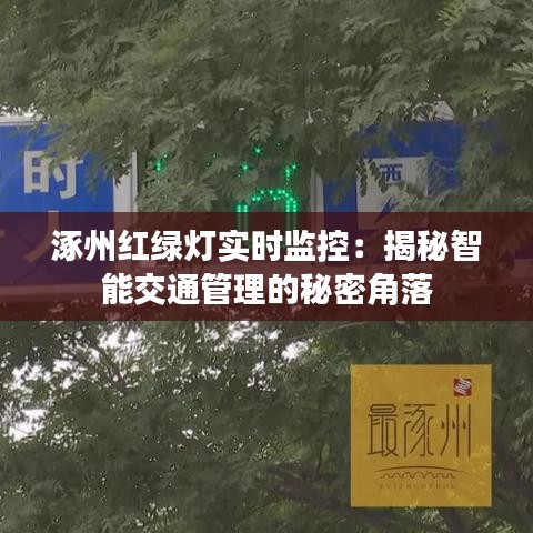 涿州红绿灯实时监控：揭秘智能交通管理的秘密角落