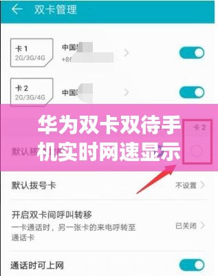 华为双卡双待手机实时网速显示功能解析