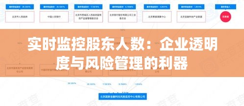 实时监控股东人数：企业透明度与风险管理的利器