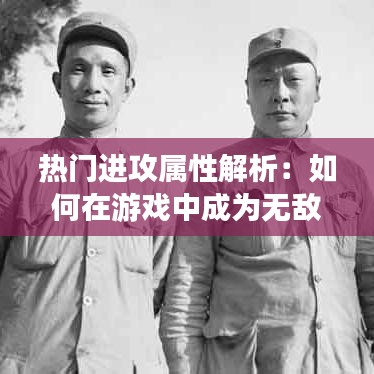 热门进攻属性解析：如何在游戏中成为无敌战神