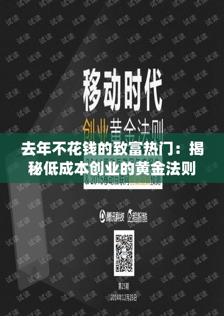 去年不花钱的致富热门：揭秘低成本创业的黄金法则