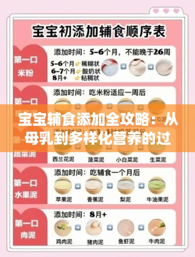 宝宝辅食添加全攻略：从母乳到多样化营养的过渡