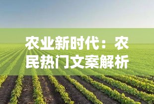 农业新时代：农民热门文案解析与创意应用