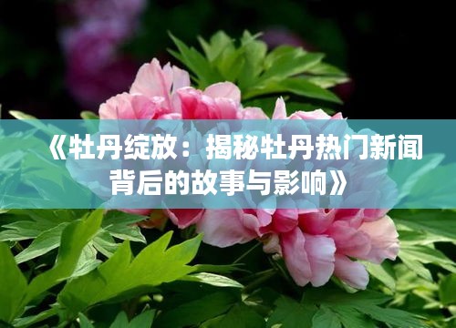 《牡丹绽放：揭秘牡丹热门新闻背后的故事与影响》