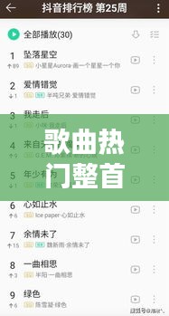 歌曲热门整首：揭秘音乐榜单背后的魅力与影响力