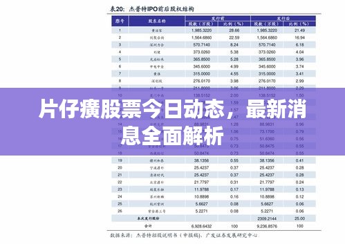 片仔癀股票今日动态，最新消息全面解析