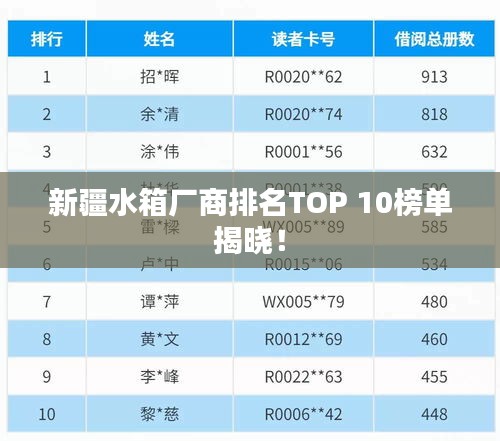 新疆水箱厂商排名TOP 10榜单揭晓！