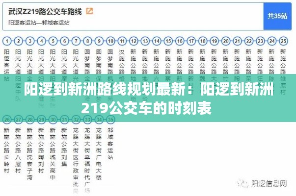 阳逻到新洲路线规划最新：阳逻到新洲219公交车的时刻表 