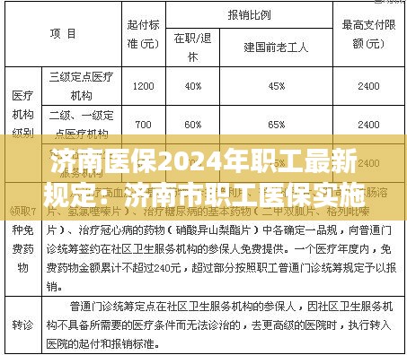 济南医保2024年职工最新规定：济南市职工医保实施办法细则 