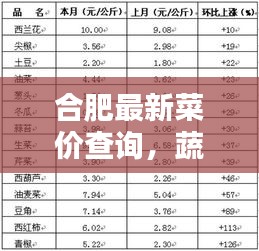 合肥最新菜价查询，蔬菜价格走势分析与预测报告