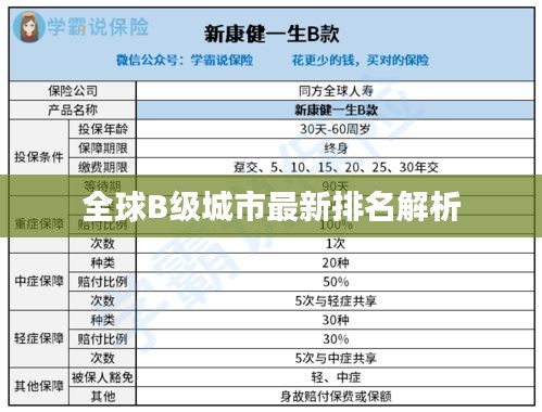 全球B级城市最新排名解析