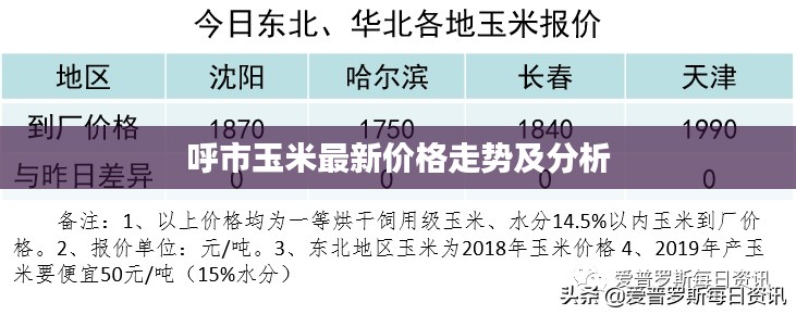 呼市玉米最新价格走势及分析