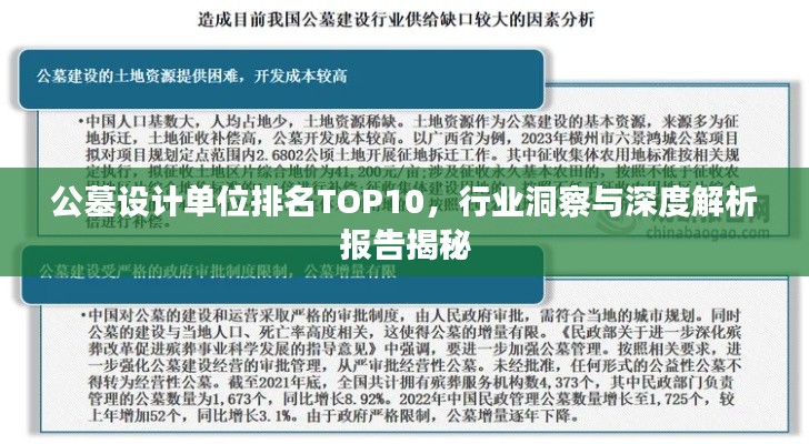 公墓设计单位排名TOP10，行业洞察与深度解析报告揭秘