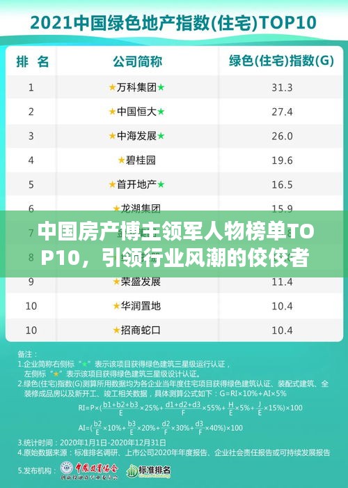 中国房产博主领军人物榜单TOP10，引领行业风潮的佼佼者