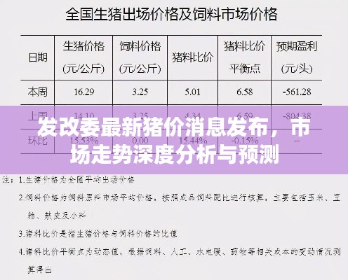 发改委最新猪价消息发布，市场走势深度分析与预测