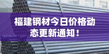 福建钢材今日价格动态更新通知！