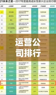 运营公司排行榜揭晓，行业内最具影响力的运营企业大揭秘
